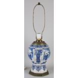 18th century Delft vase lamp