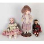 3x Antique German porcelain dolls