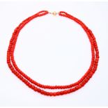 Necklace of red corals