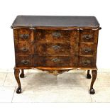 Queen Anne style burr walnut chest of drawers