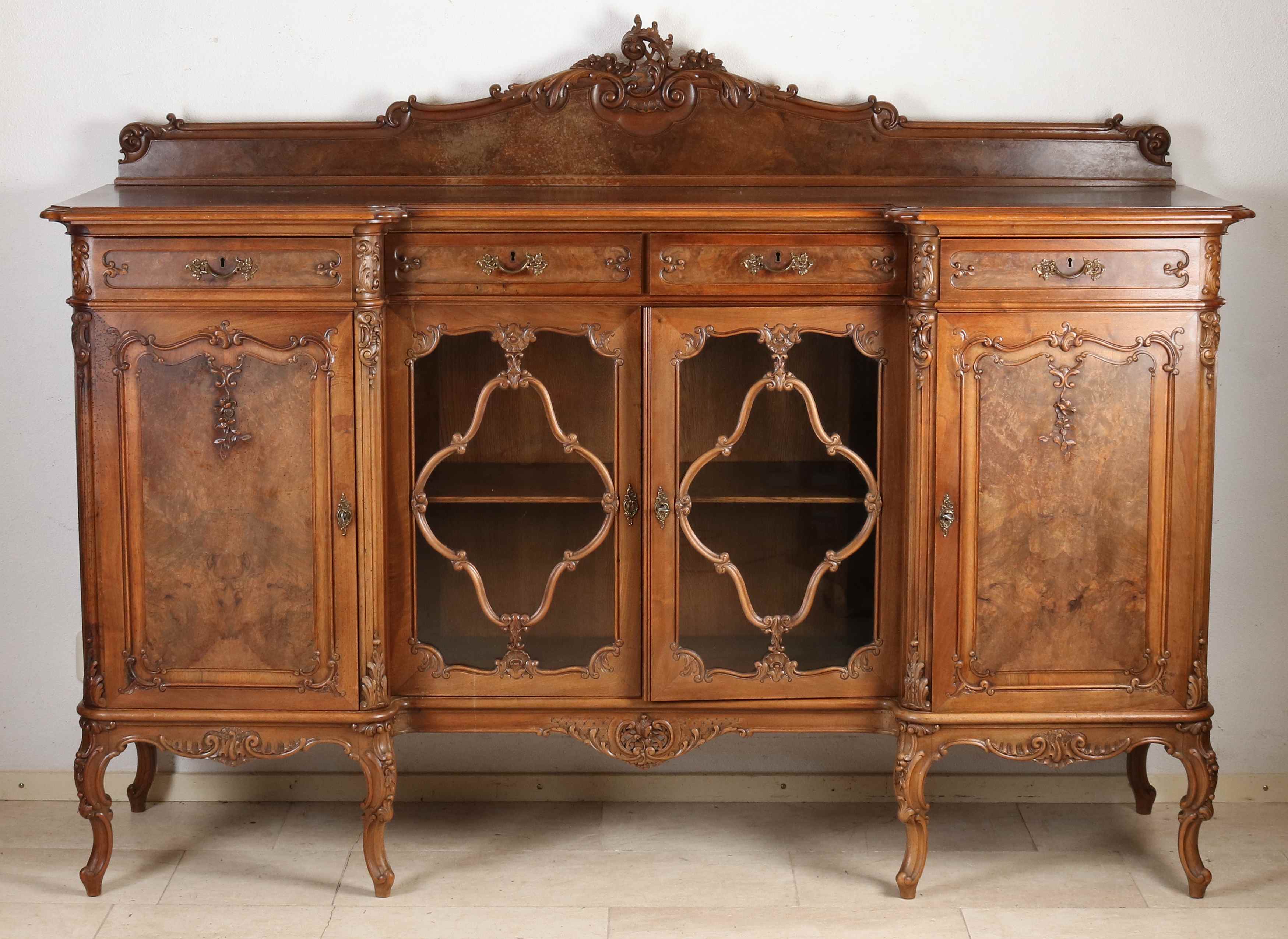 Walnut sideboard, 1900