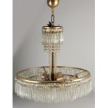 Pendant lamp with crystal glass
