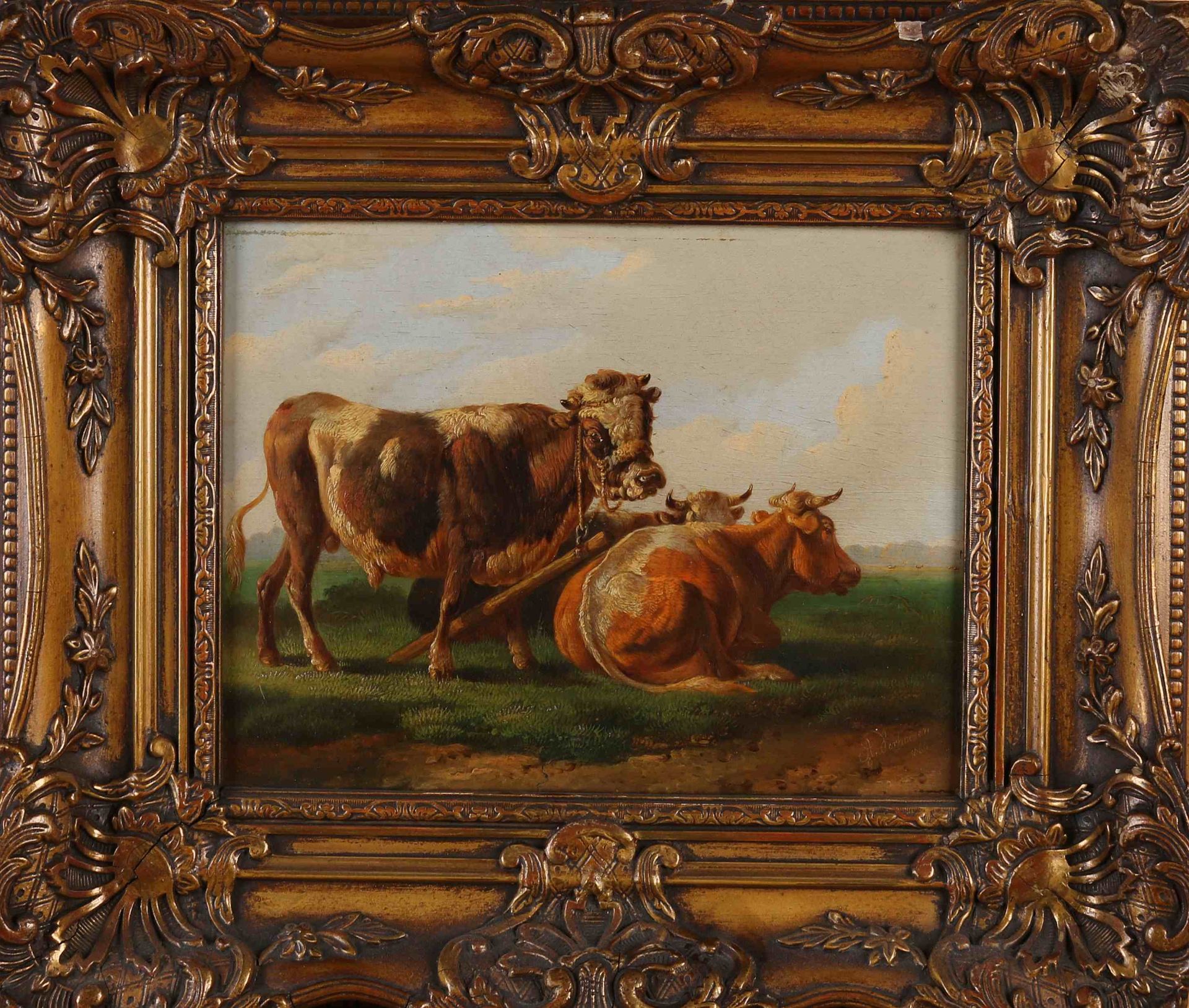 Albertus Verhoesen, Cows in a meadow