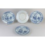 Four 18th century Chinese plates Ø 23 cm.