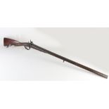 Antique double barrel shotgun, L 122 cm.