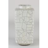 Chinese square celadon vase, H 18 cm.