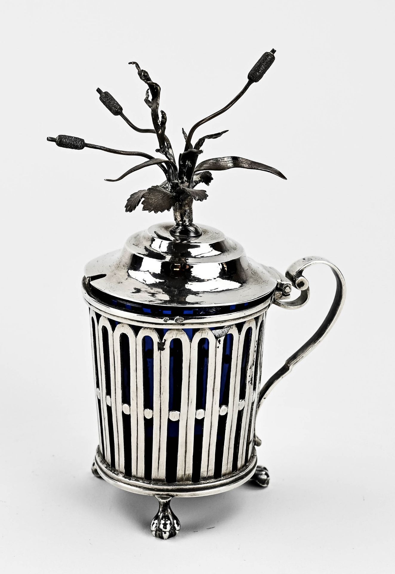 silver mustard pot