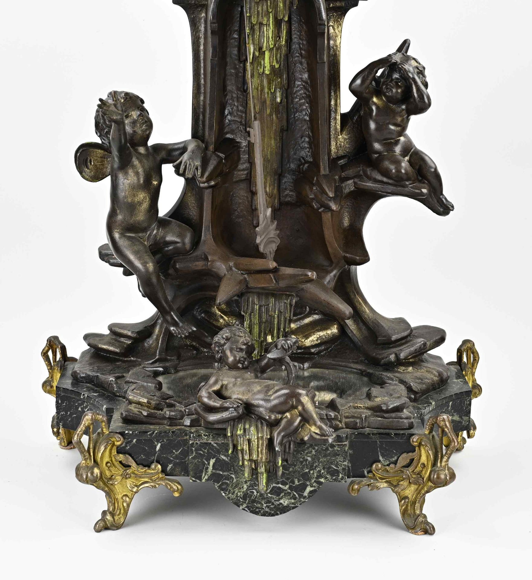 Large French Waterfall Clock - Image 2 of 3