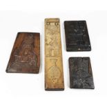 Four antique gingerbread boards