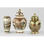 Three Japanese Satsuma vases