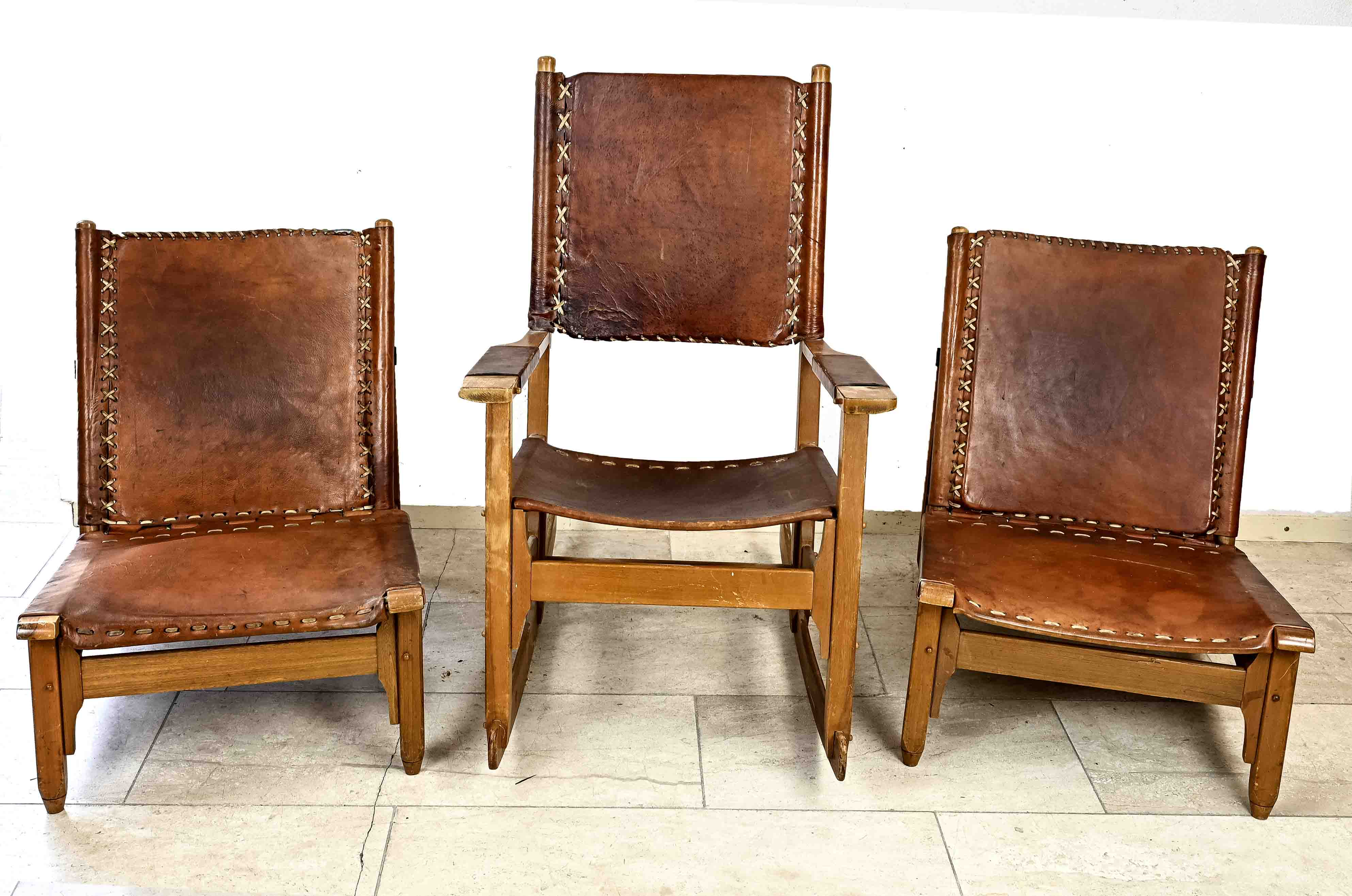 Three designer chairs