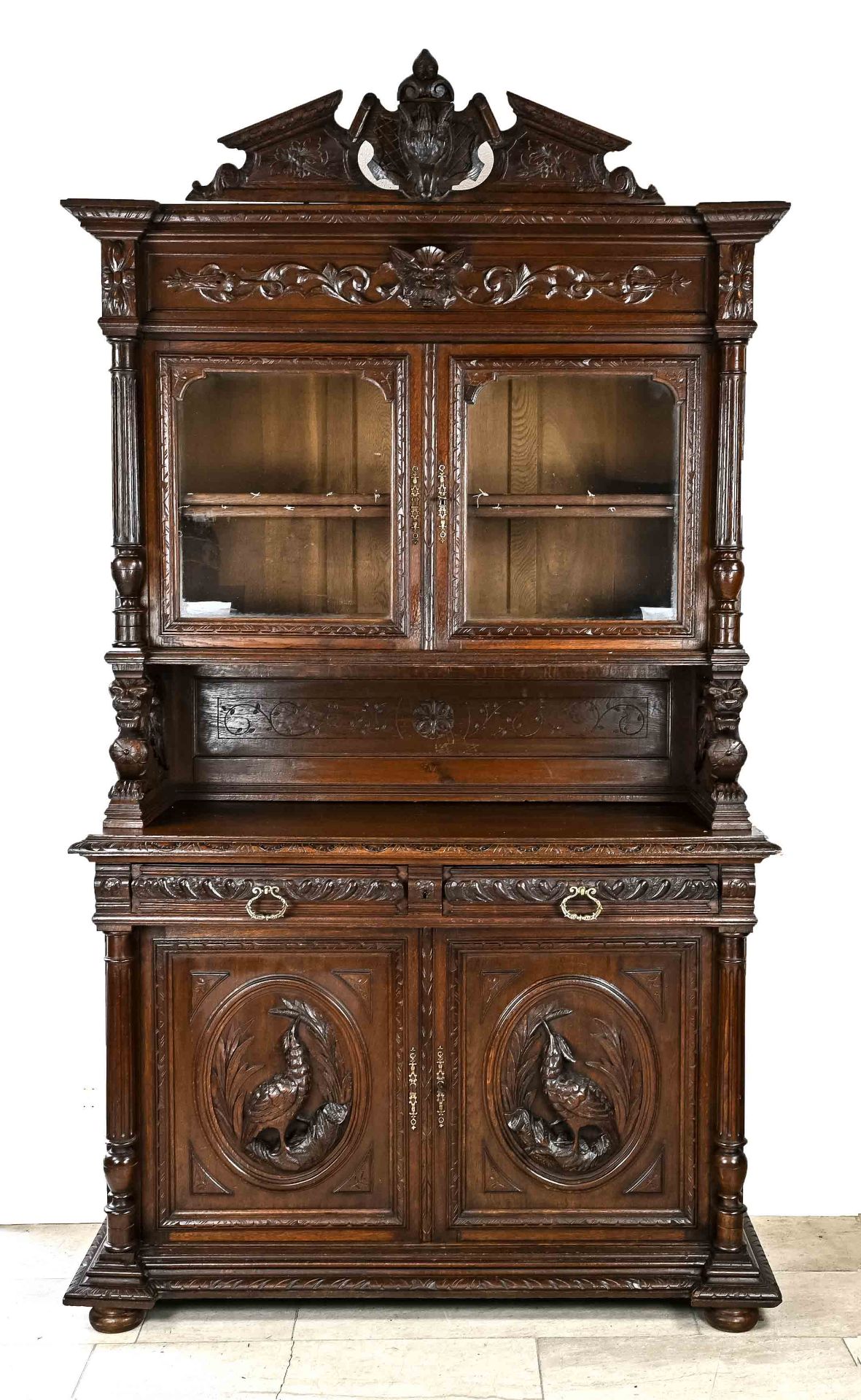 Antique French hunting cabinet, 1870