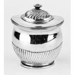 silver tea caddy