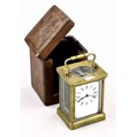 Antique French travel alarm clock, 1900