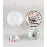 Two 18th century Chinese Imari cups and saucers