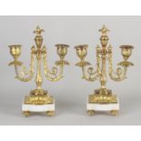 Two French candlesticks, 1880