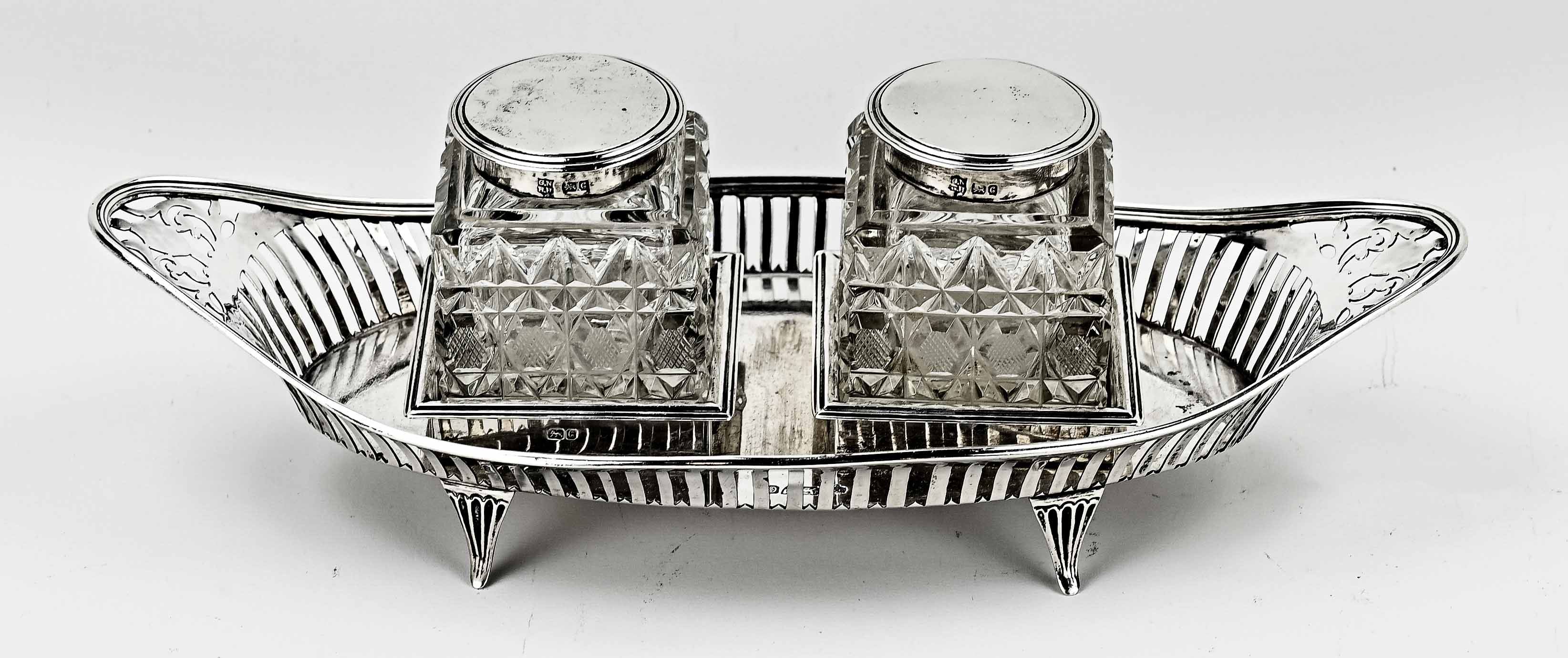 silver inkwell