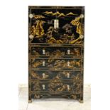 Chinese or Japanese lacquer cabinet