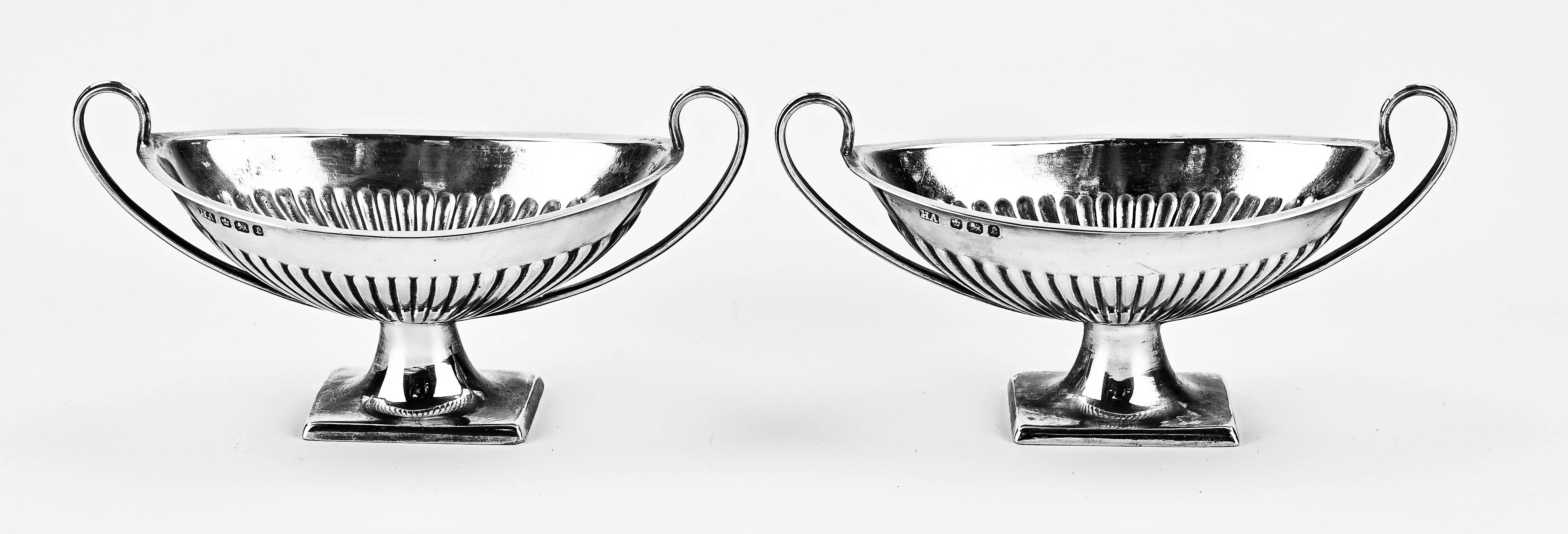 2 Silver Empire spice trays