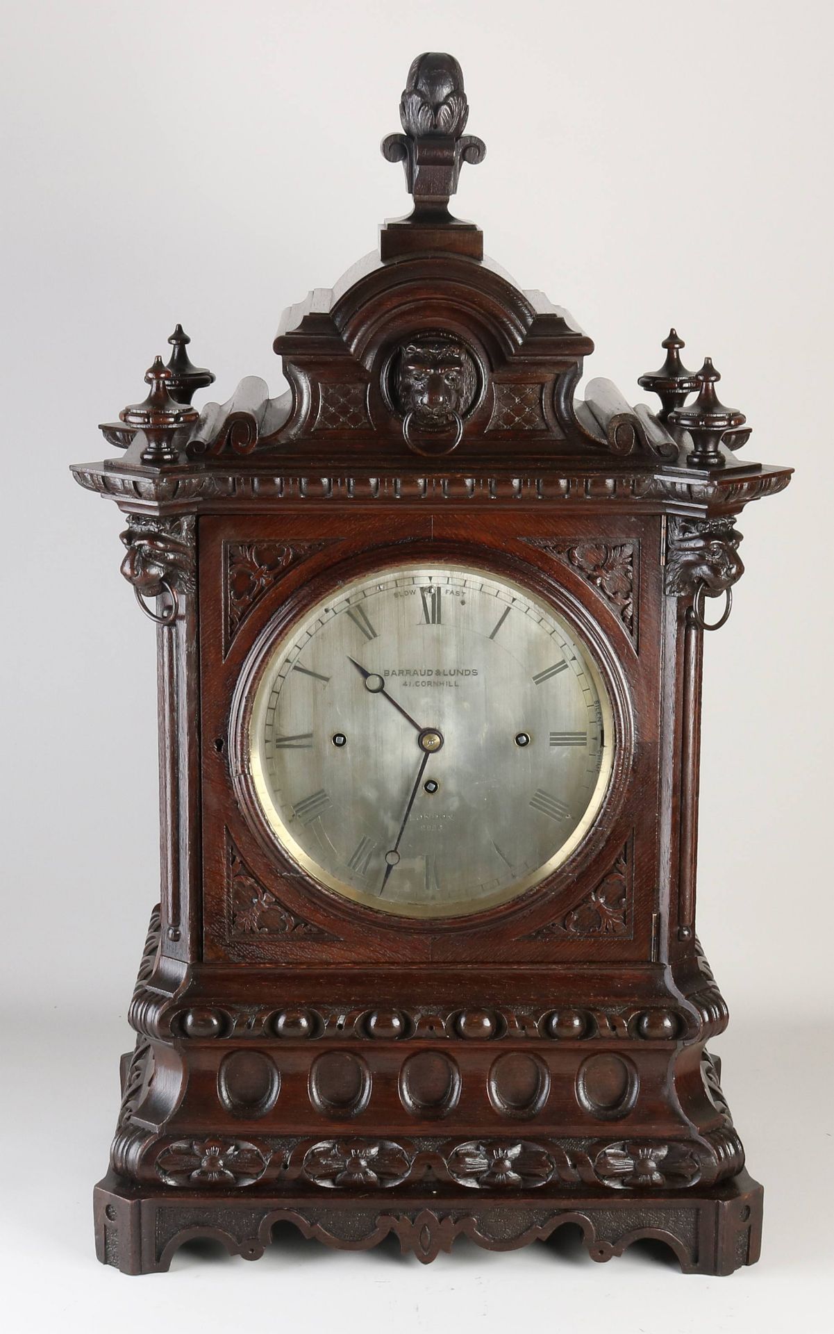 Large English bracket clock - Image 2 of 3