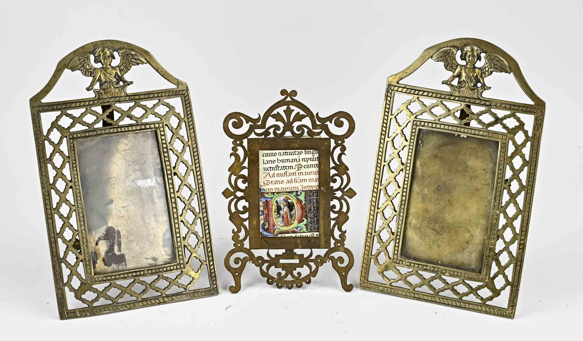 Three antique photo frames, 1880