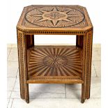 Antique inlaid side table, 1910