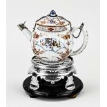 18th century Chinese Imari teapot with silver stove