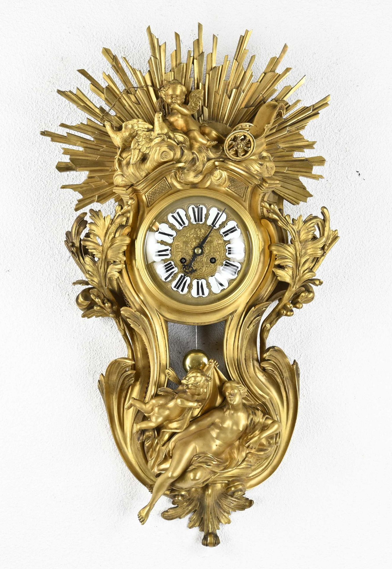 19th century French cartel clock, 1850