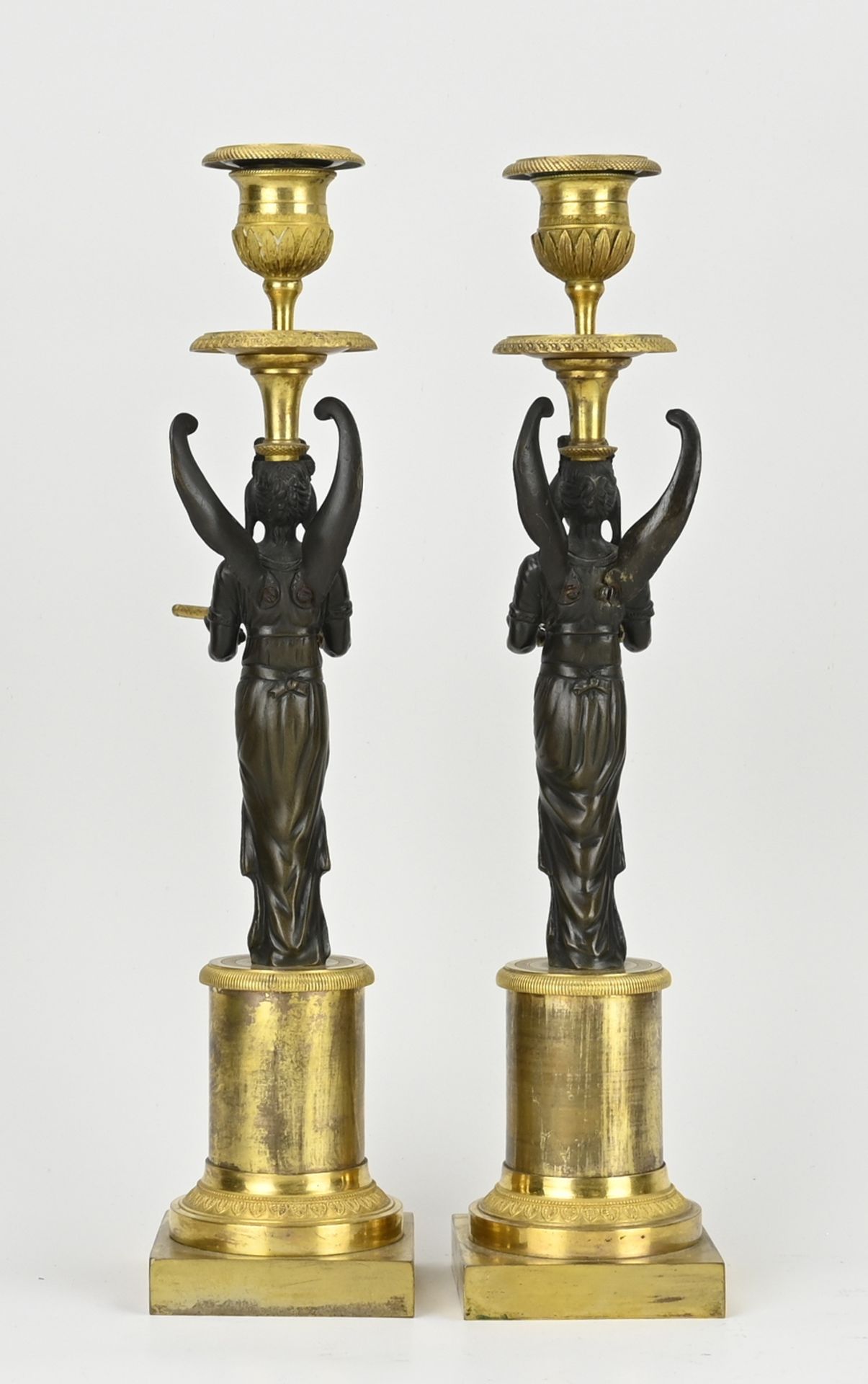 Two French Empire candlesticks, 1810 - Image 2 of 2