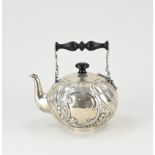 silver teapot