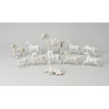 Lot of porcelain horses