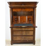 Mahogany secretary, 1870