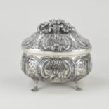 Silver oval box