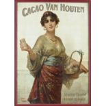 Old lithograph, Cacao van Houten