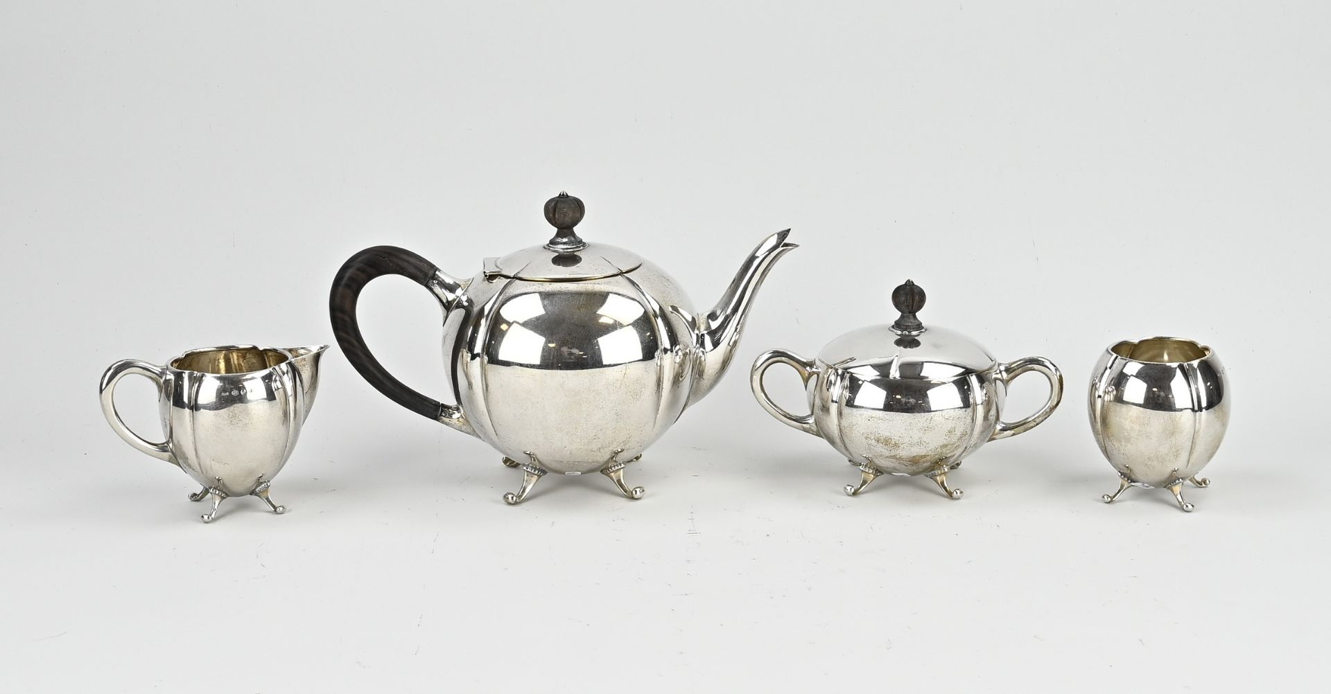 4-piece silver tea set