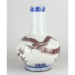 Chinese dragon vase, H 31 cm.