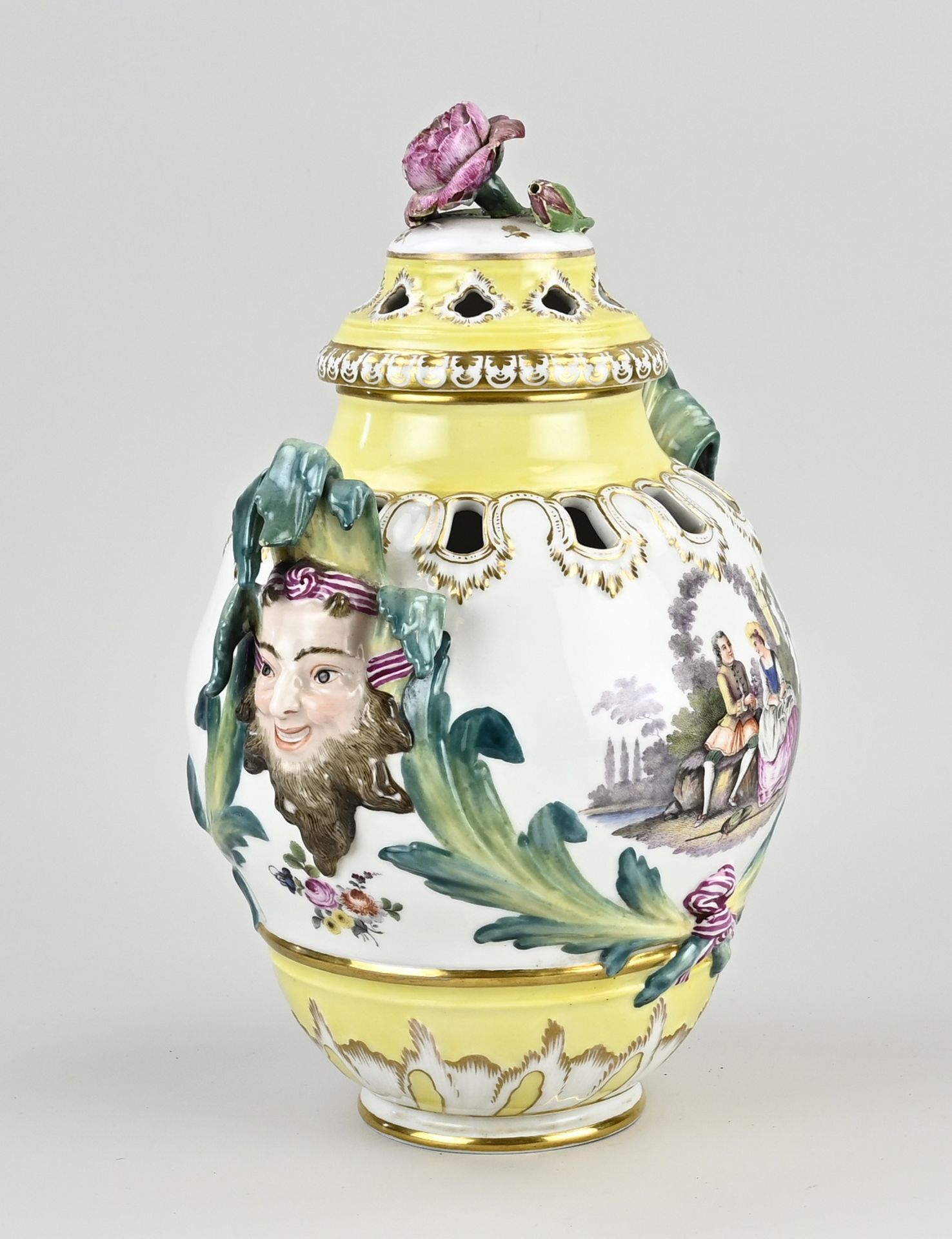 Antique KPM lidded vase - Image 2 of 3