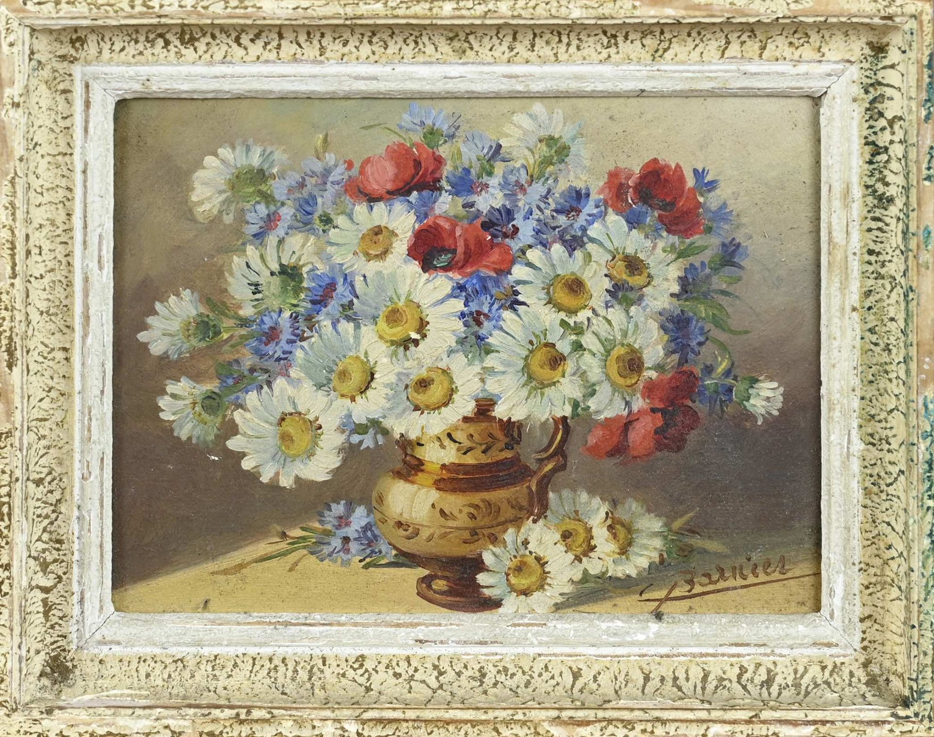 Barnier , pitcher with flowers