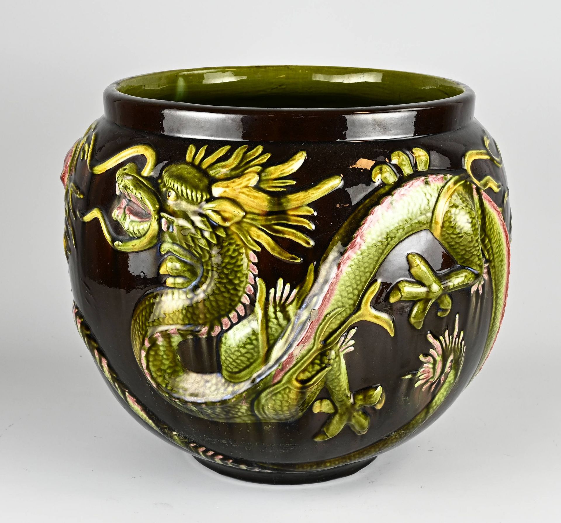 Majolica flower pot Ø 38 cm.