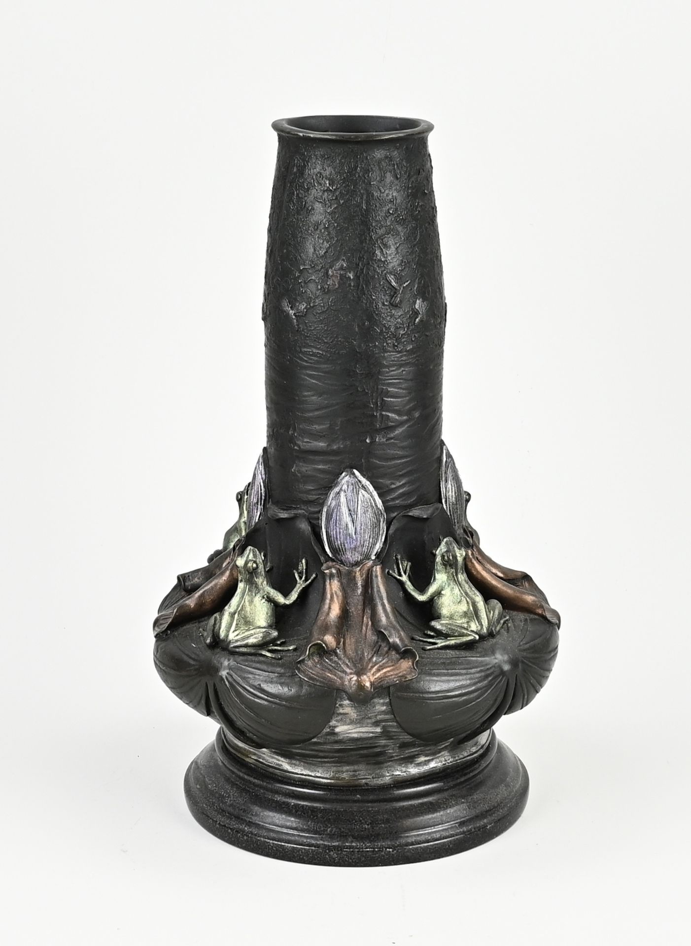 Bronze vase, H 32.5 cm. - Image 2 of 2