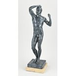Bronze figure, Male nude