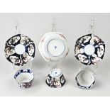 Three Imari cups + saucers