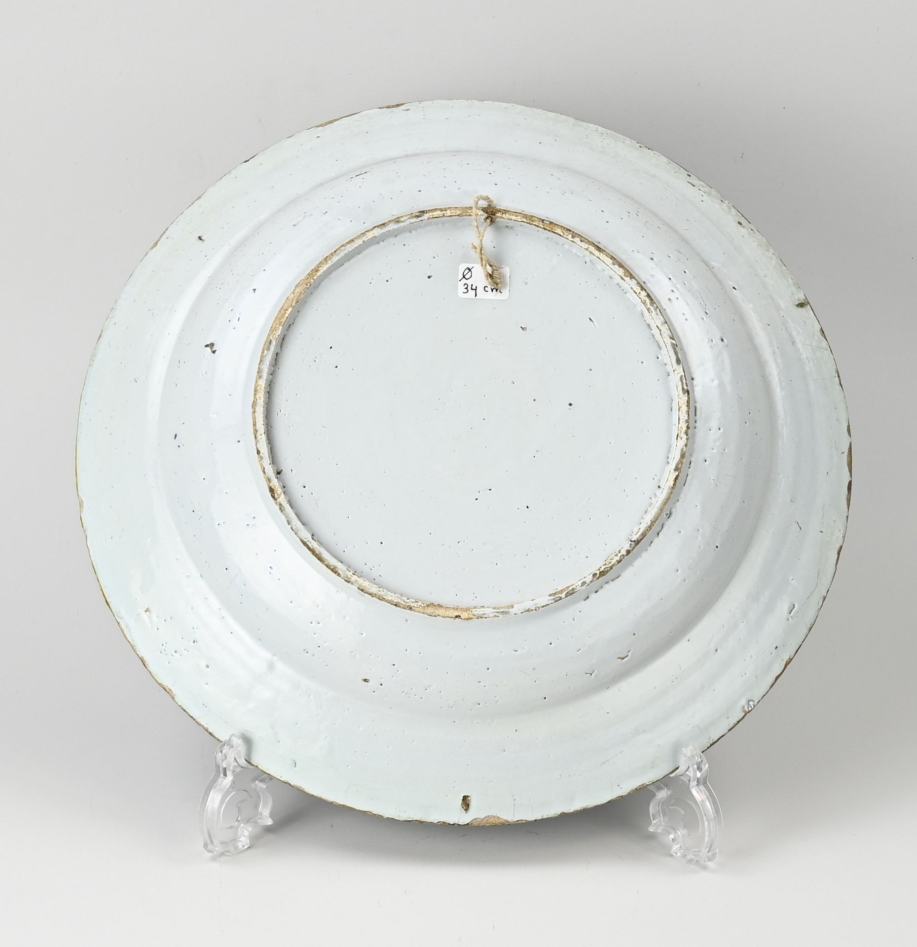 18th century Delft dish Ø 34 cm. - Image 2 of 2