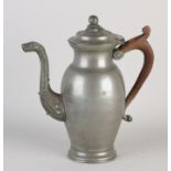 Large tin teapot