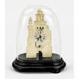 Hinterzappler mantel clock under dome, H 15 cm.