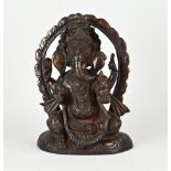 Oriental bronze buddhist figure