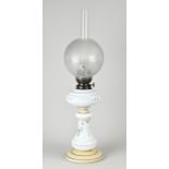 Opaline oil lamp