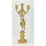 Large French Empire candlestick, H 57 cm.