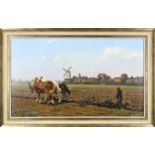 GJ van Overbeek, Plowing farmer with horse team