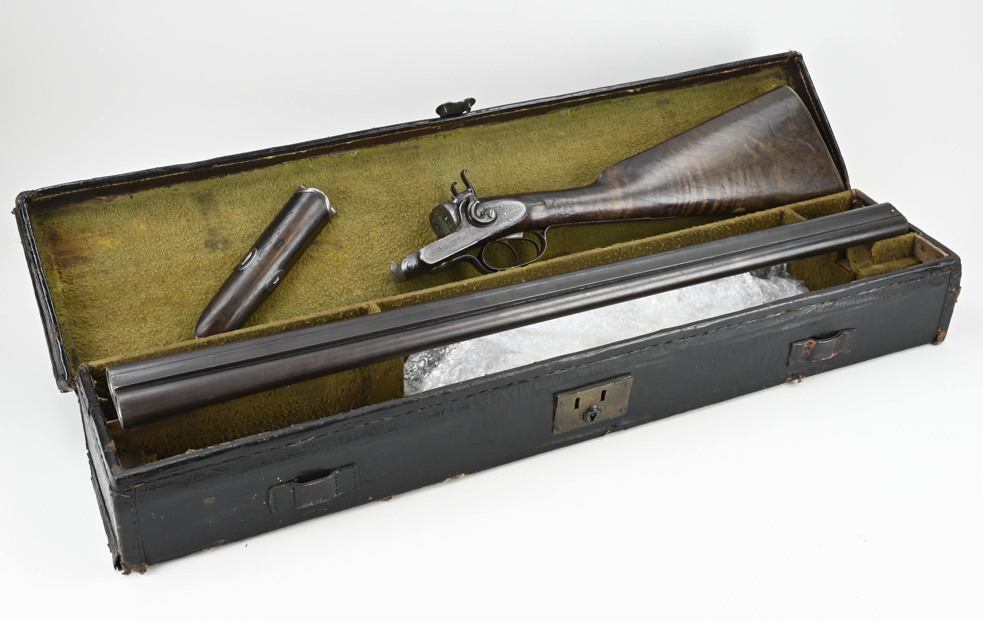 Antique rifle in suitcase